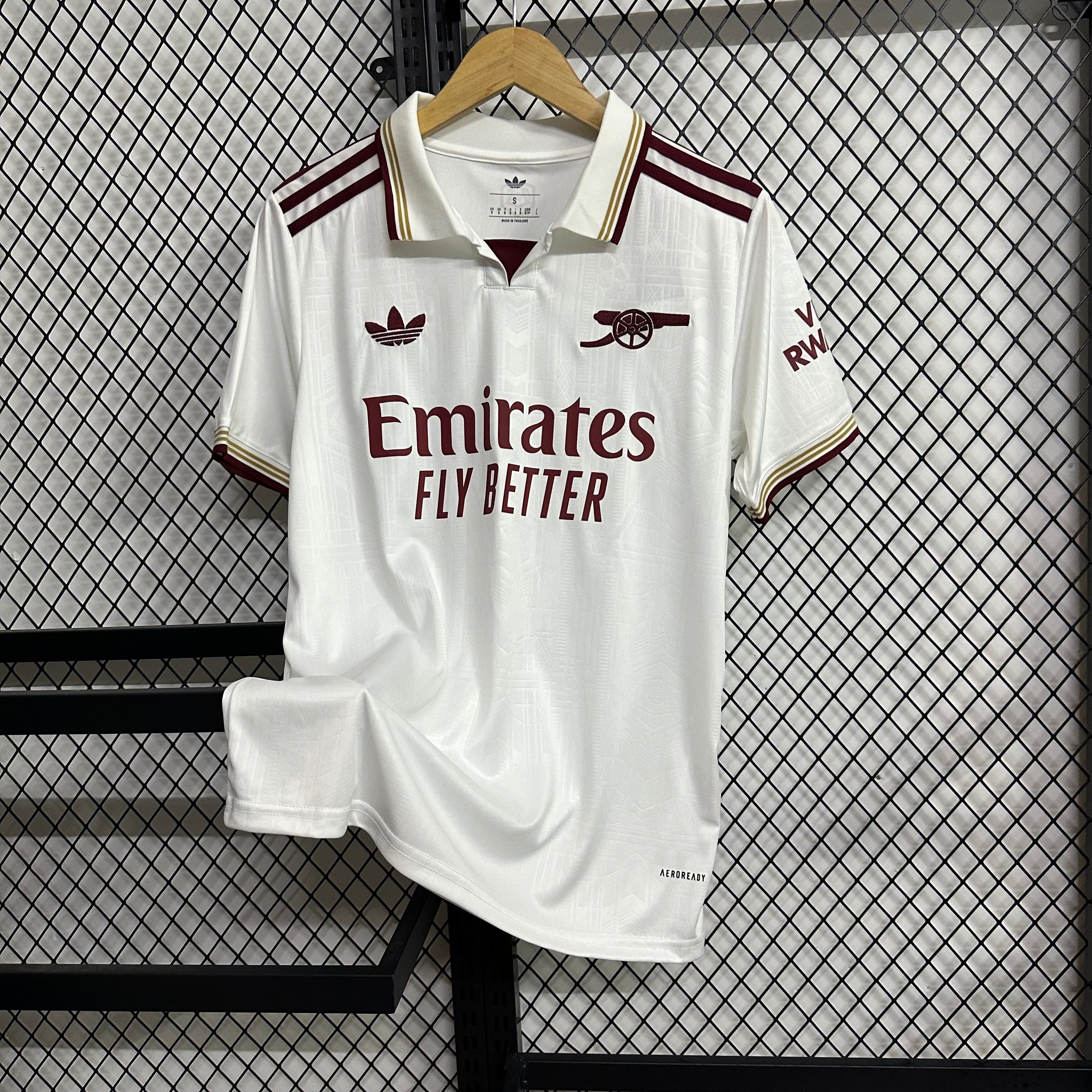 Arsenal Retro Home Kit – White & Maroon Edition