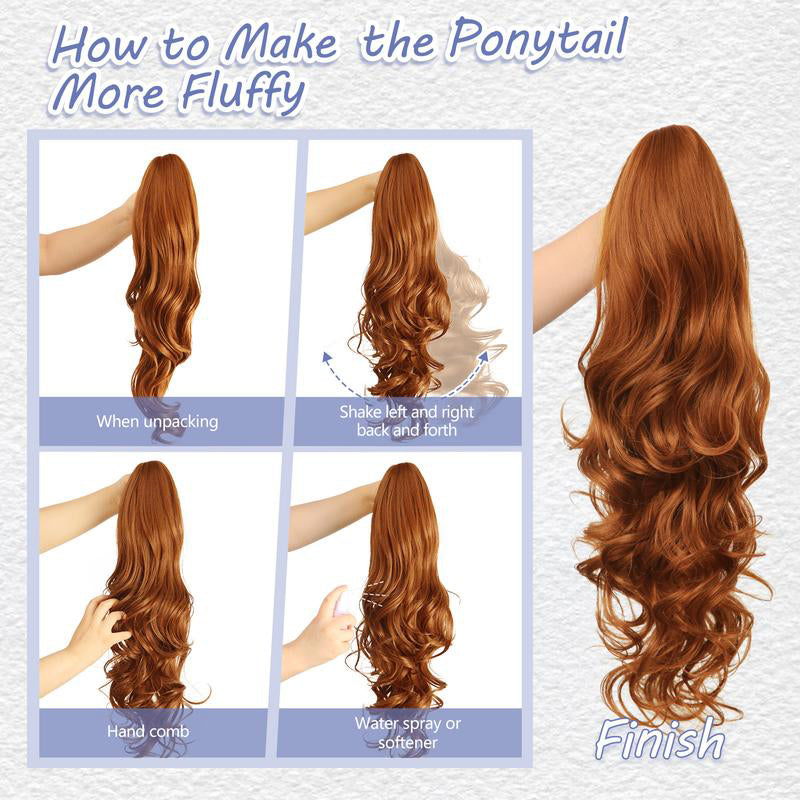 💜Limited time promotion 40%OFF💜Clip-on Wavy Ponytail Extension