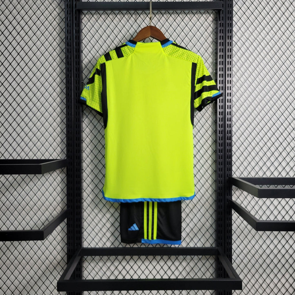 Arsenal Kids Third Kit 2024/25 – Neon Shock Edition