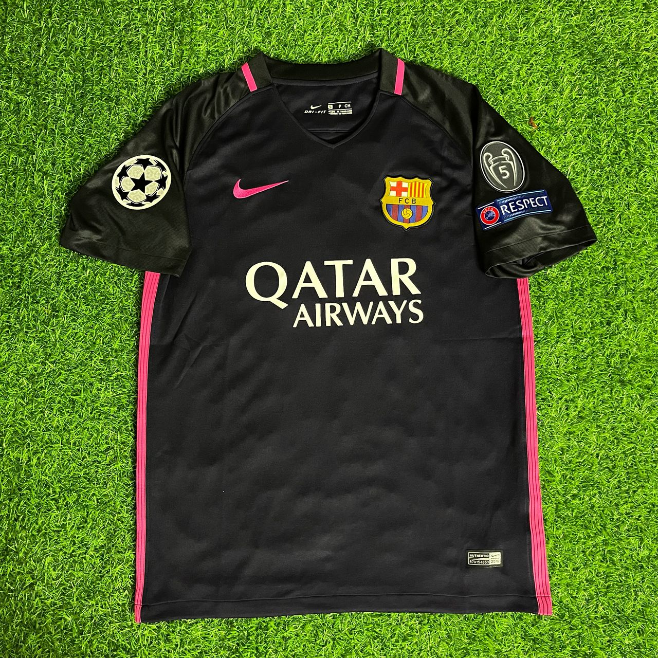 Neymar Jr Barcelona 2014/15 Retro Black-Pink Jersey
